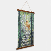 De Leeuw volgen - Hangend Wandkleed (Gebogen)