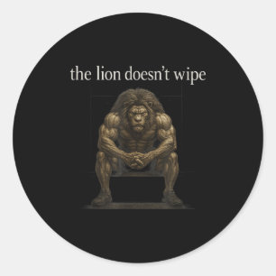 De Leeuw Wist Grappige Gen Z-grap Brainrot Ra niet Ronde Sticker