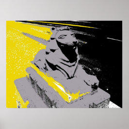 De leeuwen van Prospect Point Bridge Poster