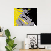 De leeuwen van Prospect Point Bridge Poster (Thuiskantoor)