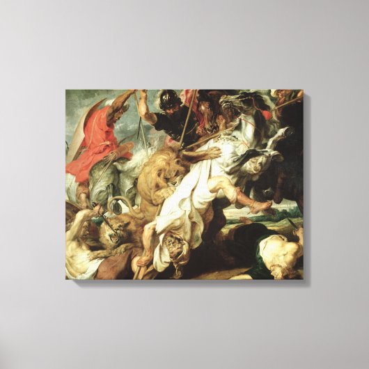 De Leeuwenjacht, 1621 Canvas Afdruk (Voorkant)