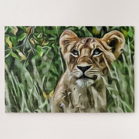 De leeuwenkap legpuzzel (Horizontaal)