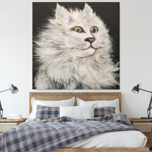 De Leeuwenkat Canvas Afdruk (Insitu (Slaapkamer))