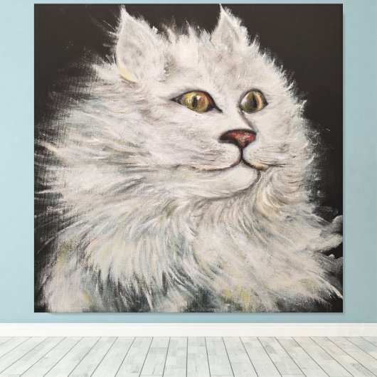 De Leeuwenkat Canvas Afdruk (Insitu (Houten vloer))