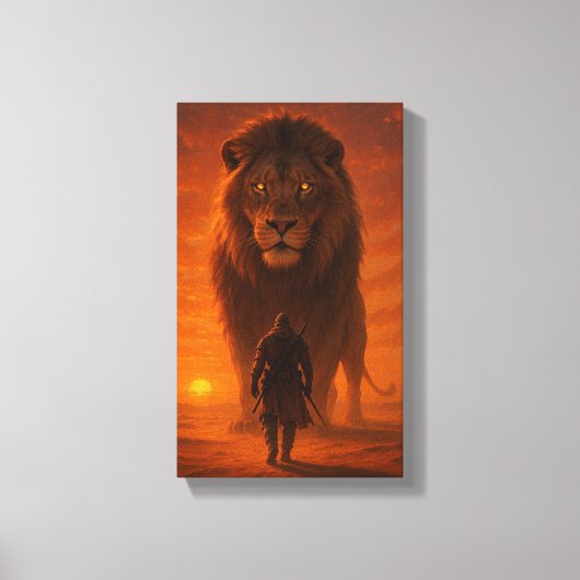 De Leeuwenkoning Canvas Afdruk (Voorkant)