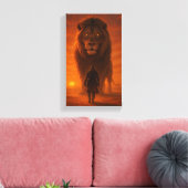 De Leeuwenkoning Canvas Afdruk (Insitu (Woonkamer))
