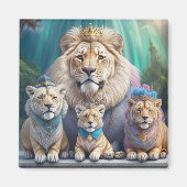 De Leeuwenkoning koninklijke familie van het Oerwo Magneet (Voorkant)