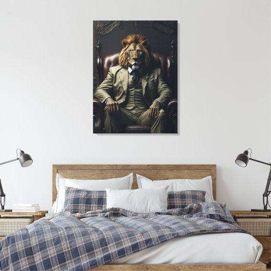 De Leeuwenvader Canvas Afdruk (Insitu (Slaapkamer))