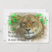 De leeuwin Kerstmis Feestdagenkaart (Voorkant)