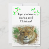 De leeuwin Kerstmis Feestdagenkaart (Achterkant)