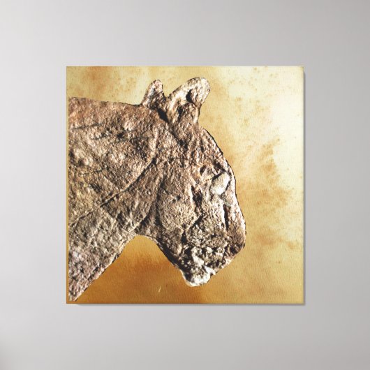 De Leeuwin van Les Combarelles Canvasprint Canvas Afdruk (Voorkant)
