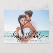 De legant Calligrafie Nieuwe Datum verandert de Da Briefkaart (Voorkant)