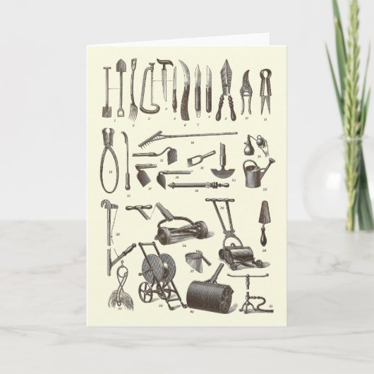 De legant tuinwerktuigen - Antiek tuinwerktuigen Kaart (Voorkant)