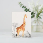 De legante Giraffe Briefkaart (Staand voorkant)