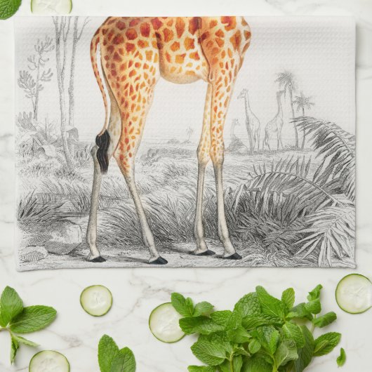 De legante Giraffe Theedoek (Gevouwen)