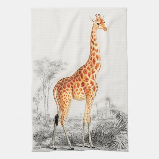 De legante Giraffe Theedoek (Verticaal)