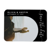 De legante moderne bruiloft van het Manuscript spa Magneet (Horizontaal)