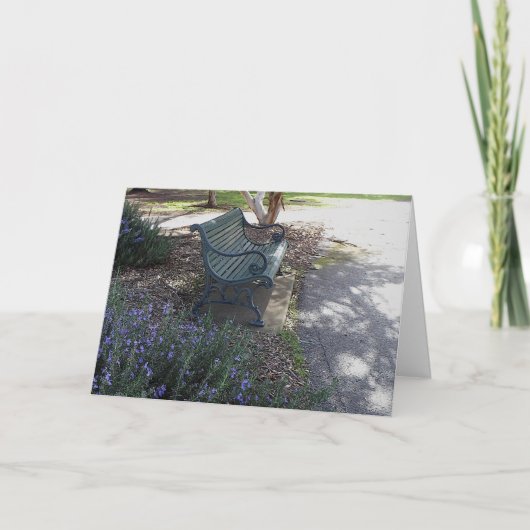 De lege bank en de Rosemary Struik Bedankkaart (Voorkant)