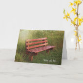 De lege bank van misser You in weide Kaart (Gele Bloem)