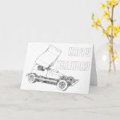 De lege F1 Kaart van de Verjaardag (Gele Bloem)