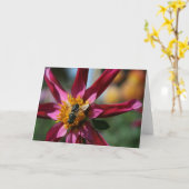 De Lege Kaart van de dahlia & van de Bij (Gele Bloem)