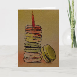 De Lege Kaart van de Verjaardag van Macaron