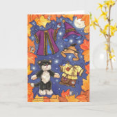 De lege kaart van Halloween paperdoll (Gele Bloem)