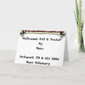 De Lege Kaart van Halloween van de Kat & "van de (Achterkant)