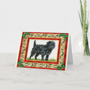 De Lege Kerstkaart van de Hond van Affenpinscher Feestdagen Kaart