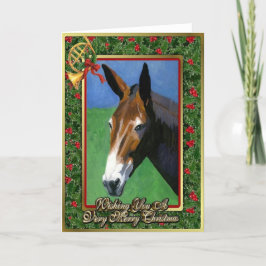 De Lege Kerstkaart van het Paard van de muilezel Feestdagen Kaart
