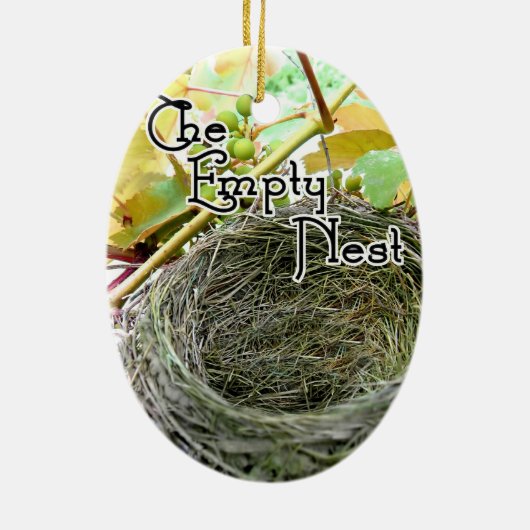 De lege nest keramisch ornament (Achterkant)