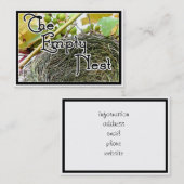 De lege nest visitekaartje (Voorkant / Achterkant)