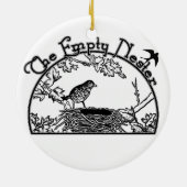 De lege nester keramisch ornament (Achterkant)