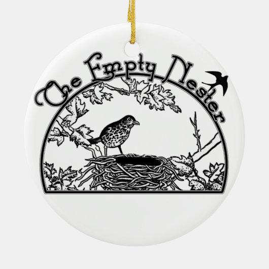 De lege nester keramisch ornament (Achterkant)