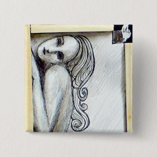 De lege ruimte vierkante button 5,1 cm (Voorkant)