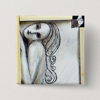 De lege ruimte vierkante button 5,1 cm