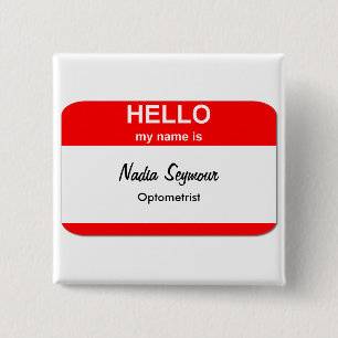 De lege Sjablonen van het Naamplaatje Vierkante Button 5,1 Cm