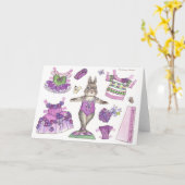 De lege Violette Kaart van Doll van het Document (Gele Bloem)