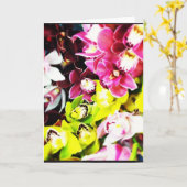 De Lege Wenskaarten van de Orchideeën van Kaart (Gele Bloem)