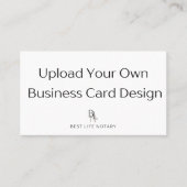 De lege Witte Sjabloon voegt uw eigen Ontwerpnotar Visitekaartje (Voorkant)