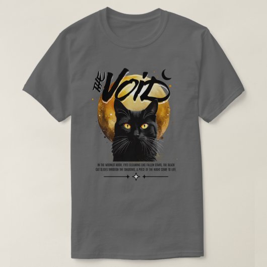 De lege zwarte kat T-shirt (Design voorkant)