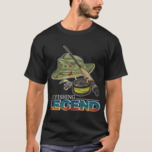 De legend van de flyfisheri visst grote forellen t-shirt (Voorkant)