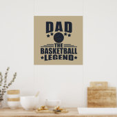 de legendarische basketballer vader poster (Keuken)