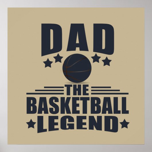 de legendarische basketballer vader poster (Voorkant)