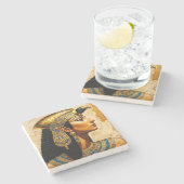 De legendarische Cleopatra VII Stenen Onderzetter (Zijkant)