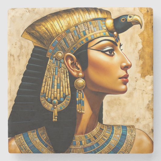 De legendarische Cleopatra VII Stenen Onderzetter (Voorkant)