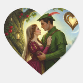 De legendarische romance van Sherwood Forest Hart Sticker