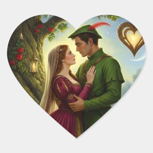 De legendarische romance van Sherwood Forest Hart Sticker (Voorkant)