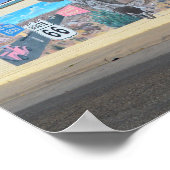 "De legendarische routemuurschildering, Route 66,  Poster (Hoek)