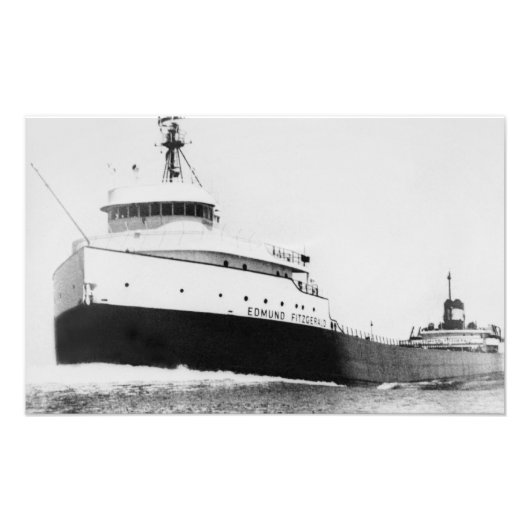 De legendarische S.S. Edmund Fitzgerald Foto Afdruk (Voorkant)